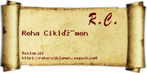 Reha Ciklámen névjegykártya